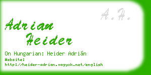 adrian heider business card